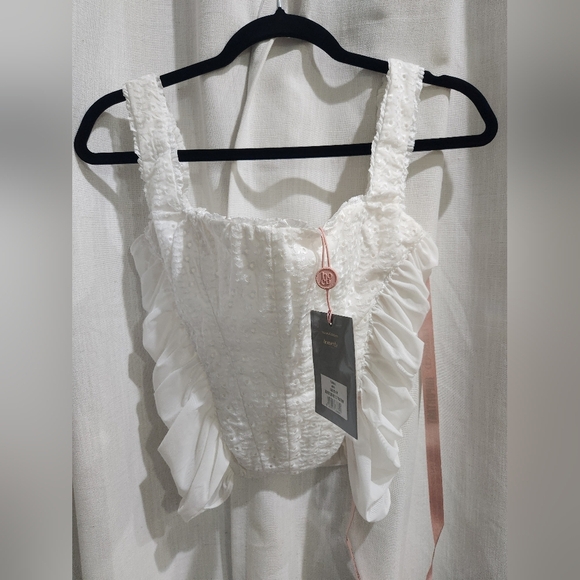 House of CB Catalina white corset broderie Like New - Picture 7 of 8